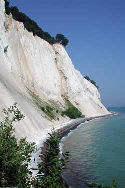 Møns klint i formiddagssol