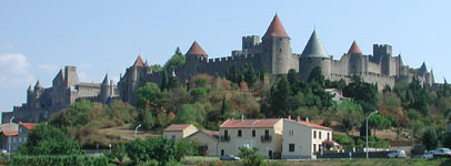 Borgmuren rundt om Carcassonne